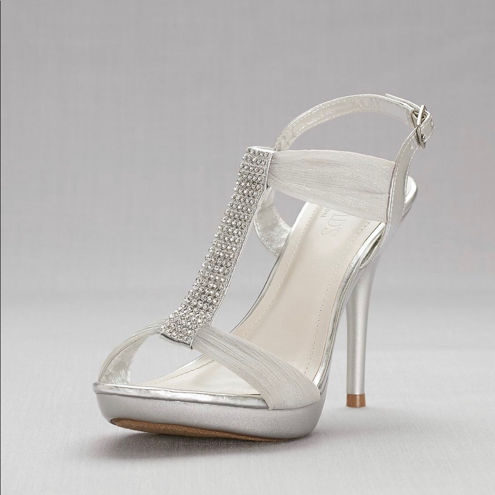 Crystal T-Strap High Heel Sandal